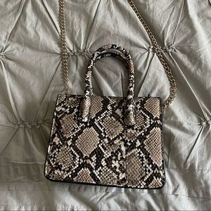Small snake skin crossbody bag